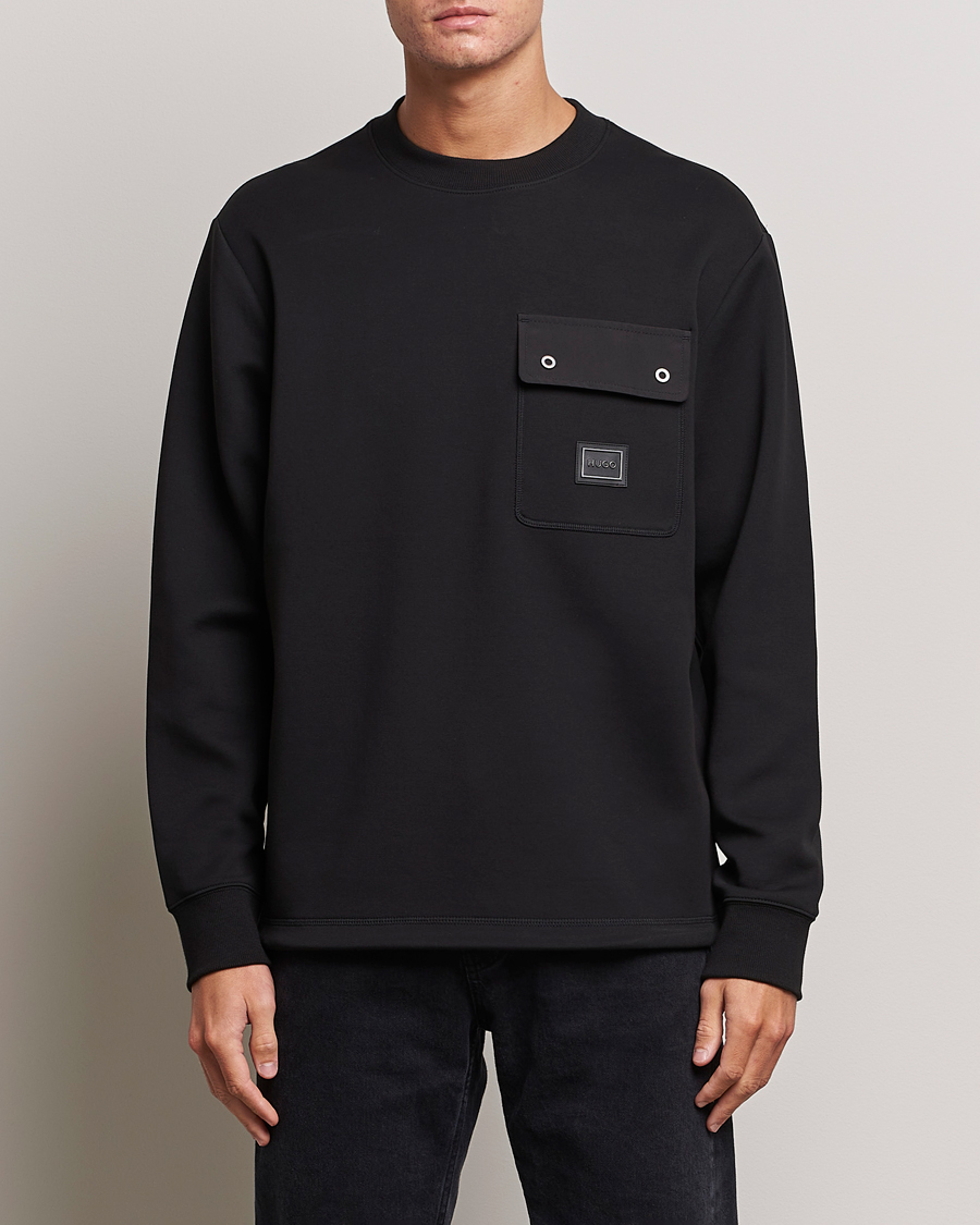 Herren |  | HUGO | Dhaluli Pocket Crew Neck Sweatshirt Black