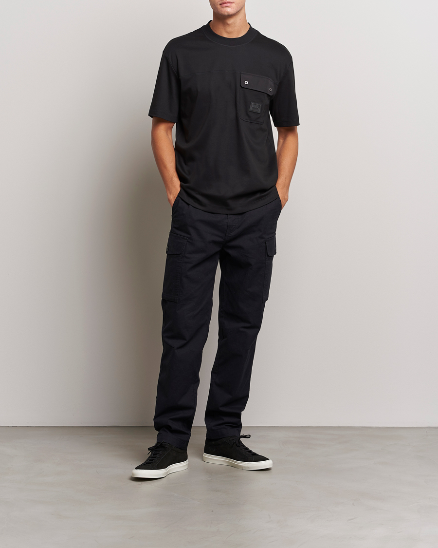 Herren | T-Shirts | HUGO | Dyans Crew Neck Pocket T-Shirt Black