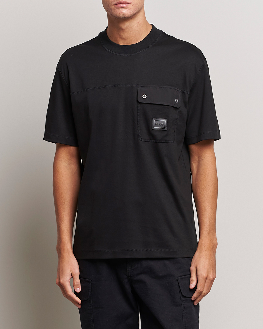 Herren | HUGO | HUGO | Dyans Crew Neck Pocket T-Shirt Black