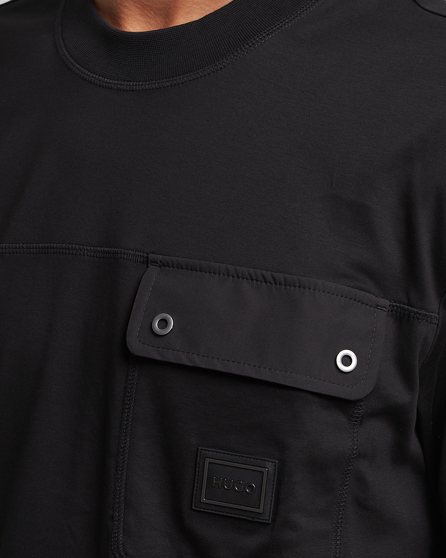 Herren | T-Shirts | HUGO | Dyans Crew Neck Pocket T-Shirt Black