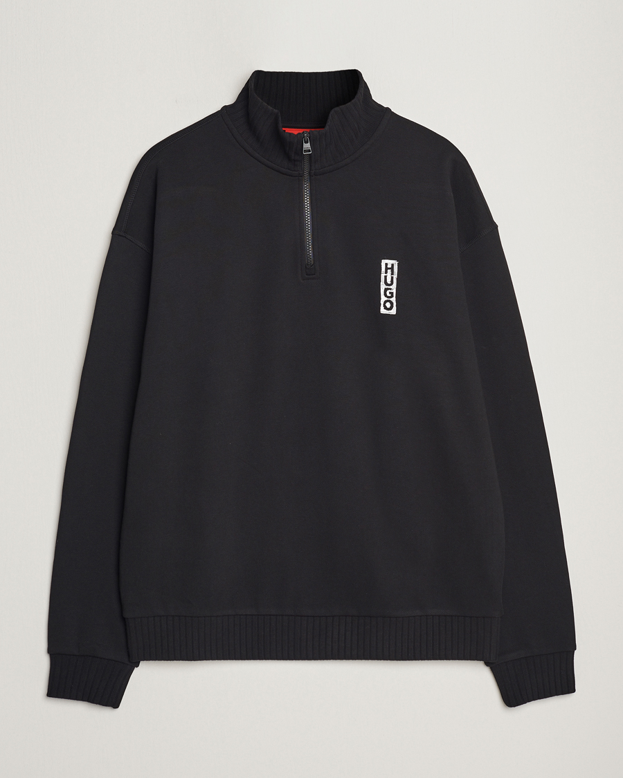 Herren |  | HUGO | Dutzagata Logo Half Zip Sweater Black