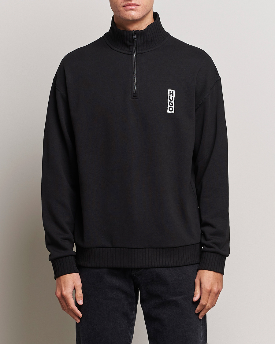 Herren |  | HUGO | Dutzagata Logo Half Zip Sweater Black