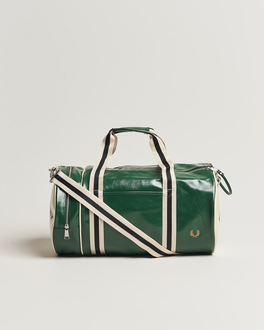 Fred Perry Classic Barrel Bag Tartan Green