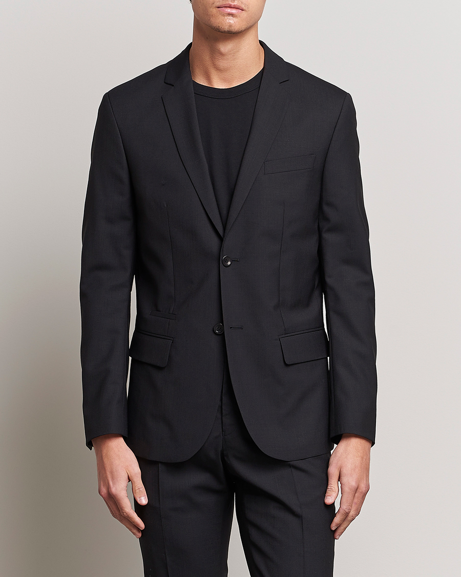 Herren | Kombi-Sakko | Filippa K | Rick Cool Wool Suit Jacket Black