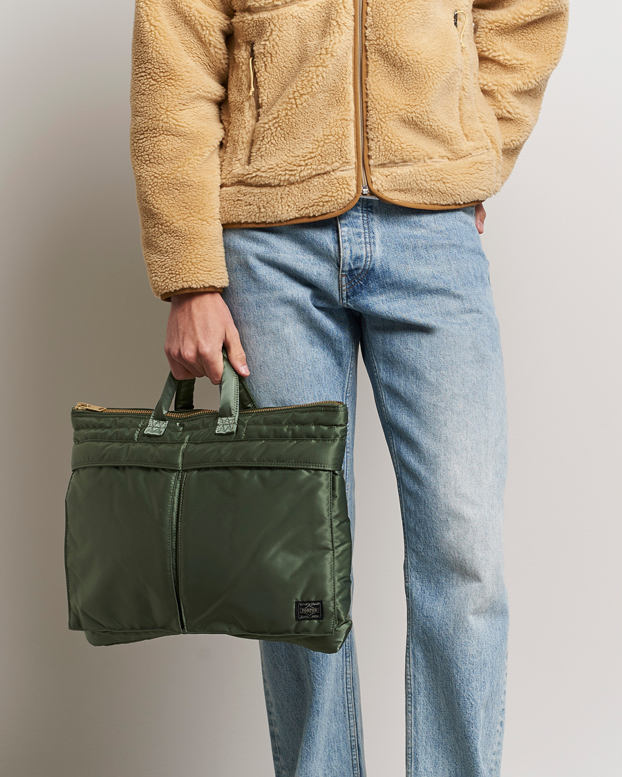 Herren | Japanese Department | Porter-Yoshida & Co. | Tanker Short Helmet Bag Sage Green