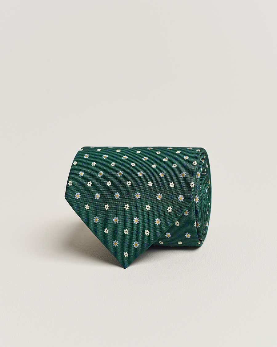 Herren | Krawatten | E. Marinella | 3-Fold Printed Silk Tie Racing Green