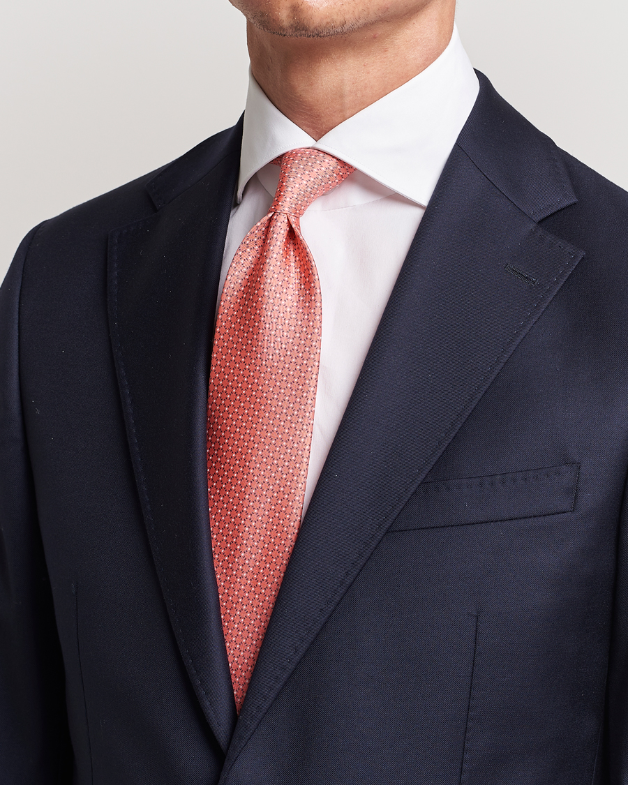 Herren | Krawatten | E. Marinella | 3-Fold Printed Silk Tie Orange