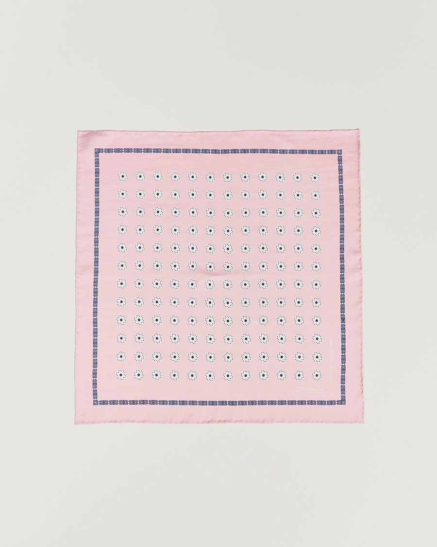 Herren | Einstecktücher | E. Marinella | Printed Silk Pocket Square Pink