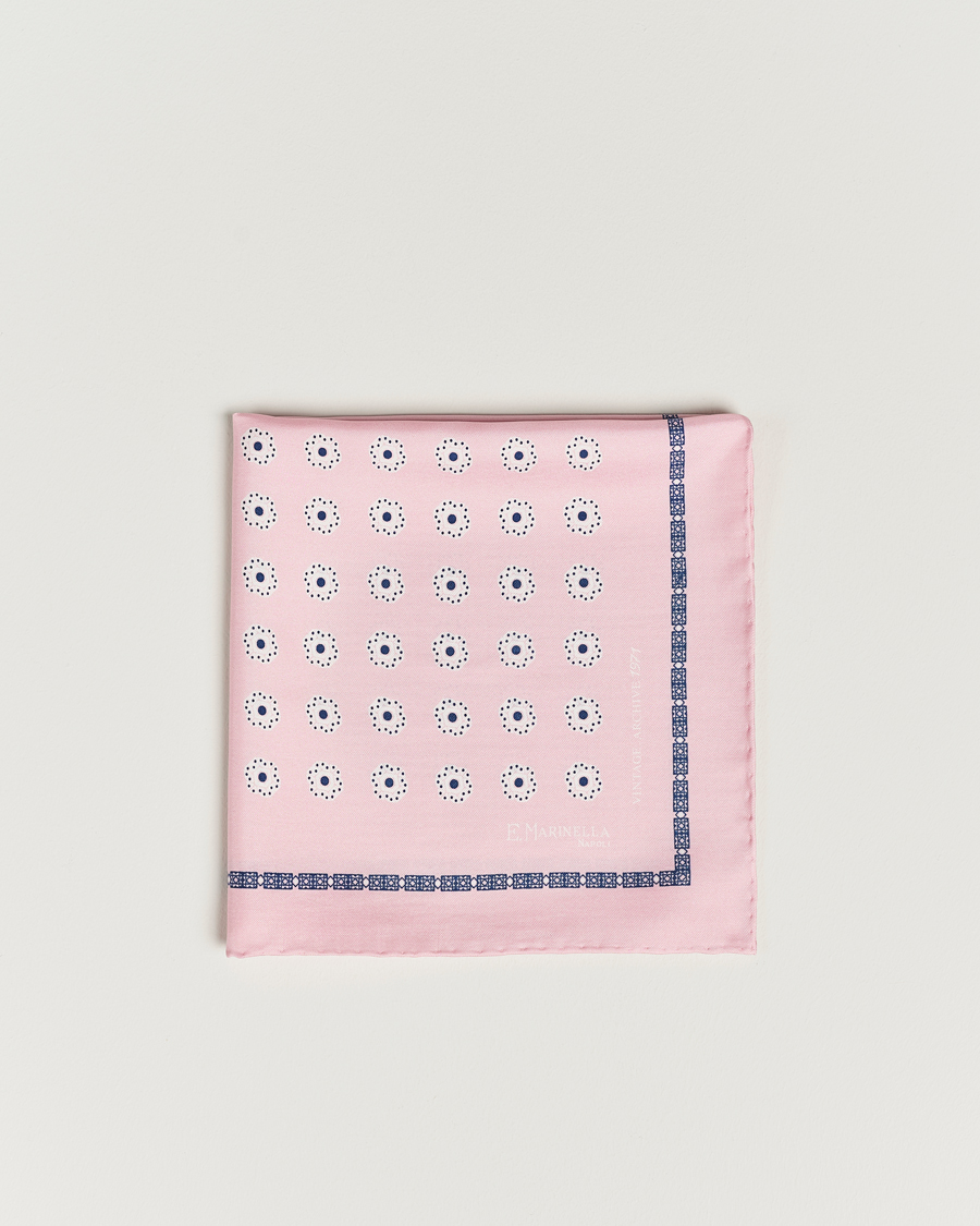 Herren | Einstecktücher | E. Marinella | Printed Silk Pocket Square Pink