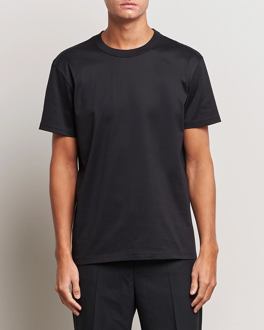 Herren | T-Shirts | Bread & Boxers | Pima Cotton Crew Neck T-Shirt Black