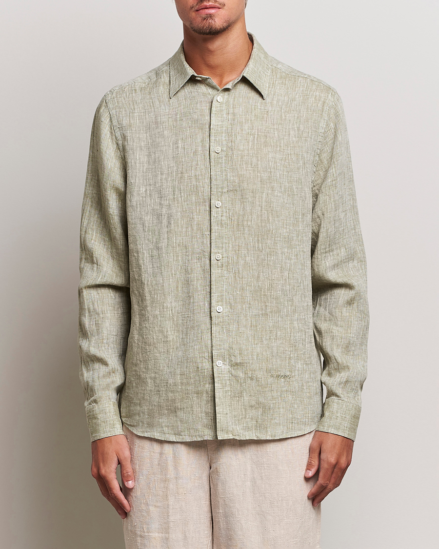Herren | Hemden | J.Lindeberg | Reg Fit Linen Melange Shirt Aloe