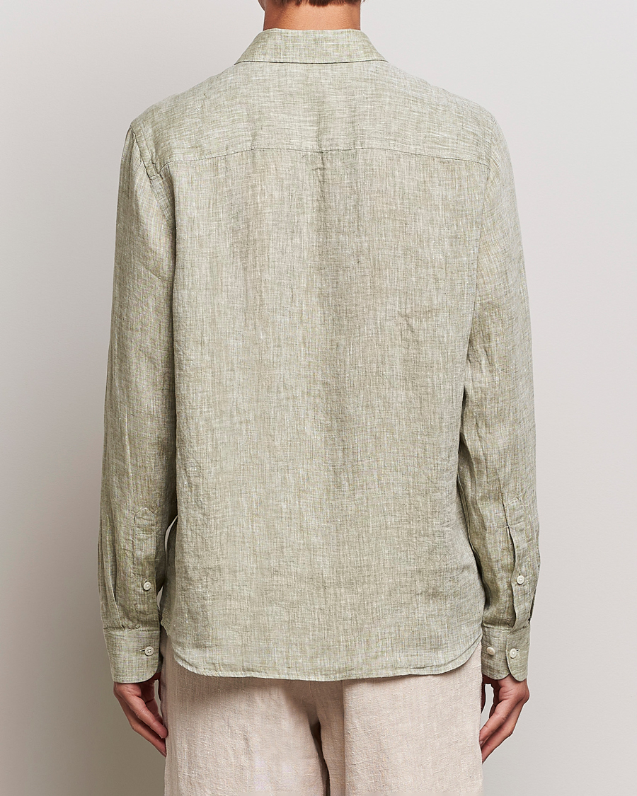 Herren | Hemden | J.Lindeberg | Reg Fit Linen Melange Shirt Aloe