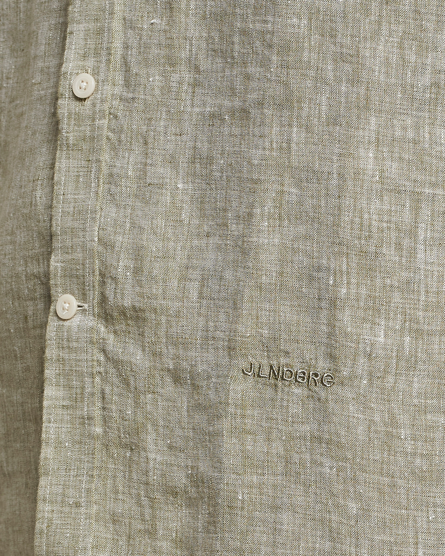 Herren | Hemden | J.Lindeberg | Reg Fit Linen Melange Shirt Aloe