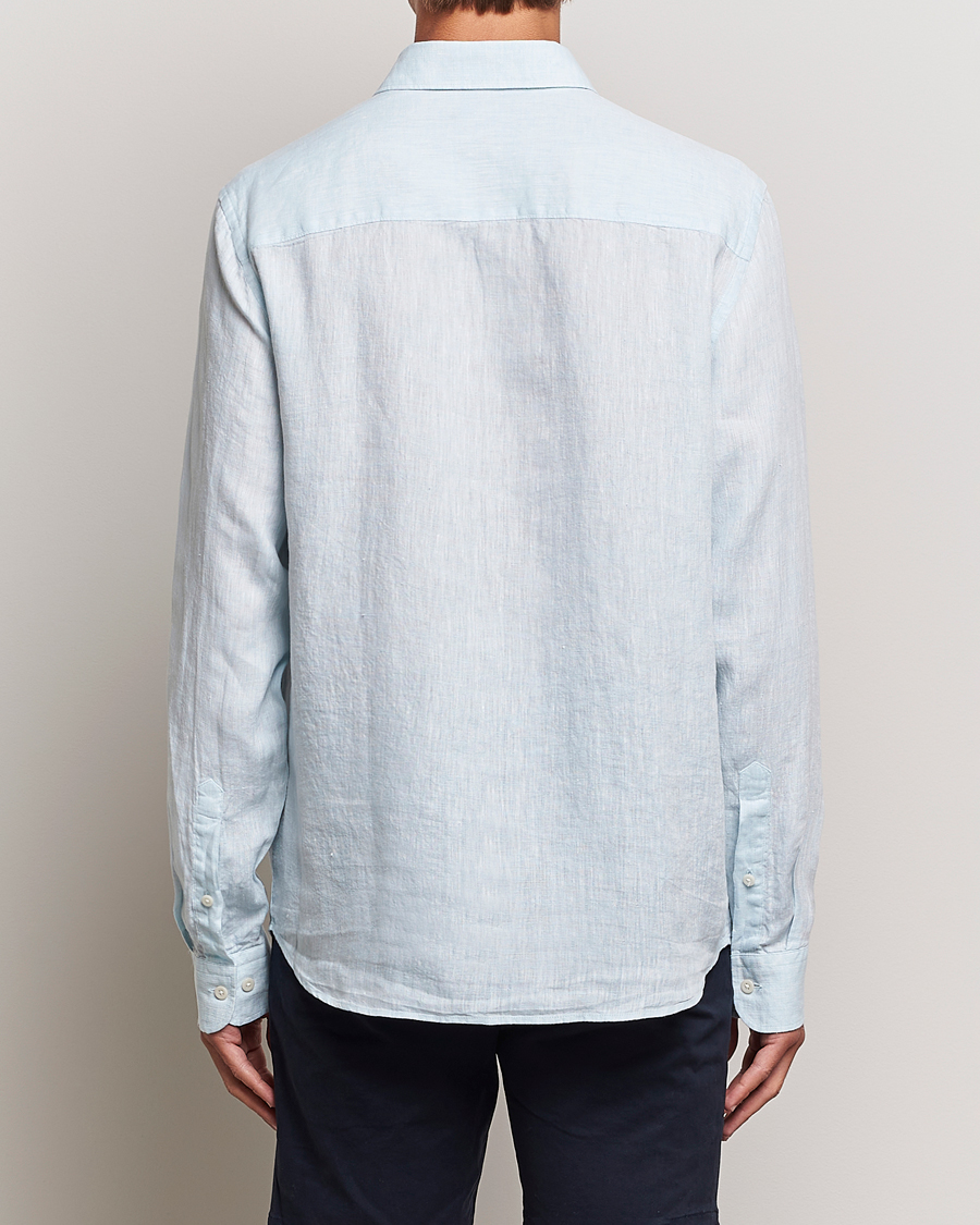 Herren | Hemden | J.Lindeberg | Reg Fit Linen Melange Shirt Dream Blue