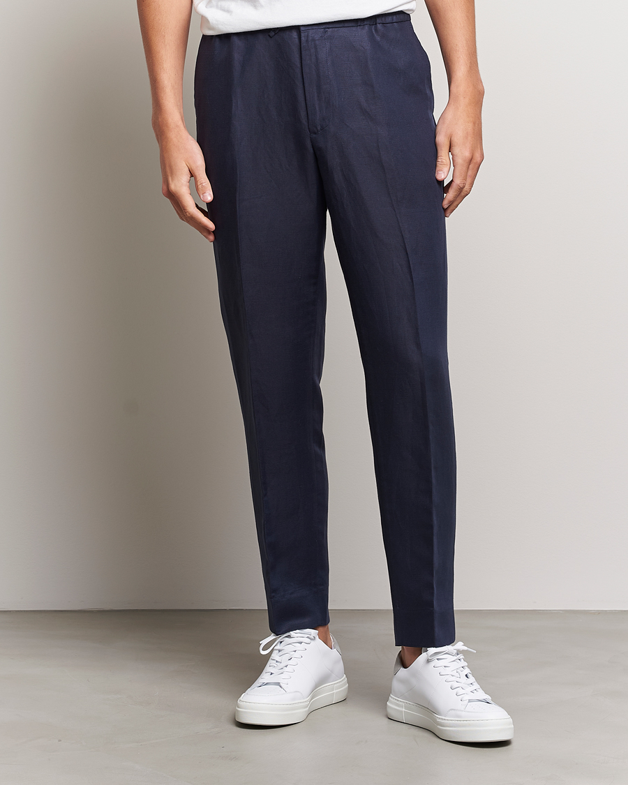Herren |  | J.Lindeberg | Baron Tencel/Linen Trousers Navy