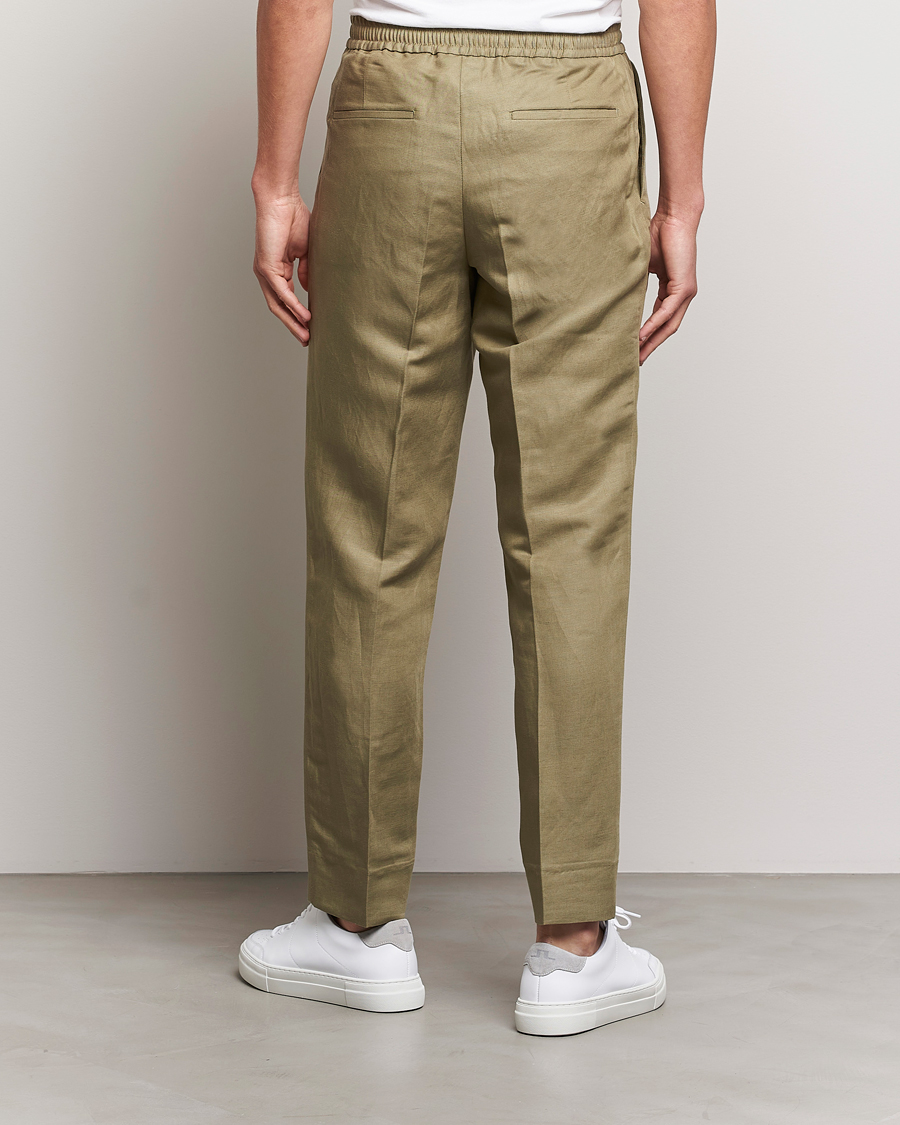 Herren | Hosen | J.Lindeberg | Baron Tencel/Linen Trousers Aloe