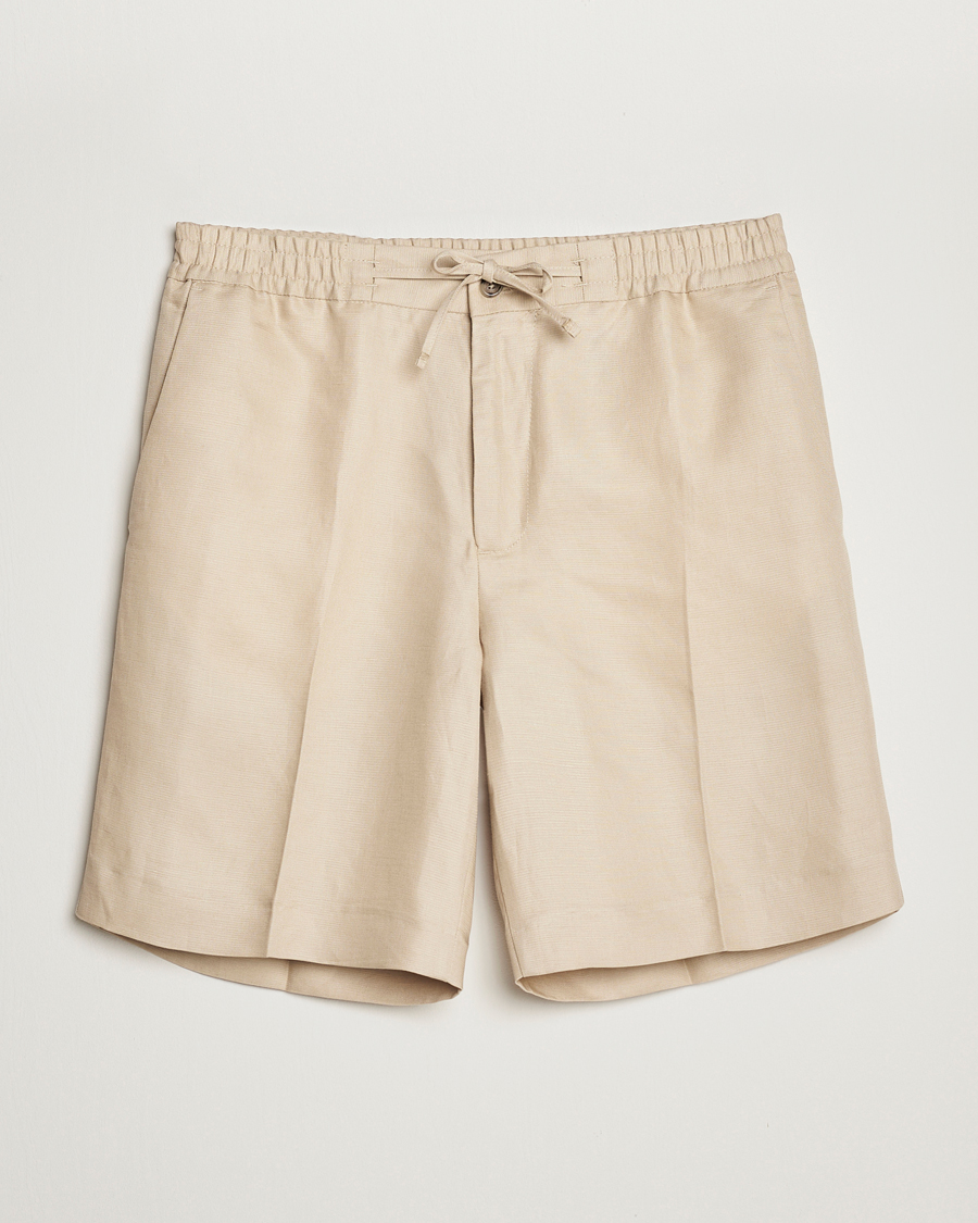 Herren | Shorts | J.Lindeberg | Baron Tencel/Linen Shorts Safari Beige