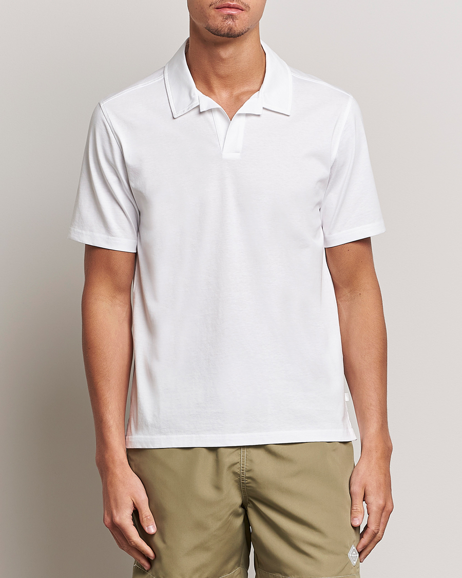 Herren | | J.Lindeberg | Asher Open Collar Polo Shirt White