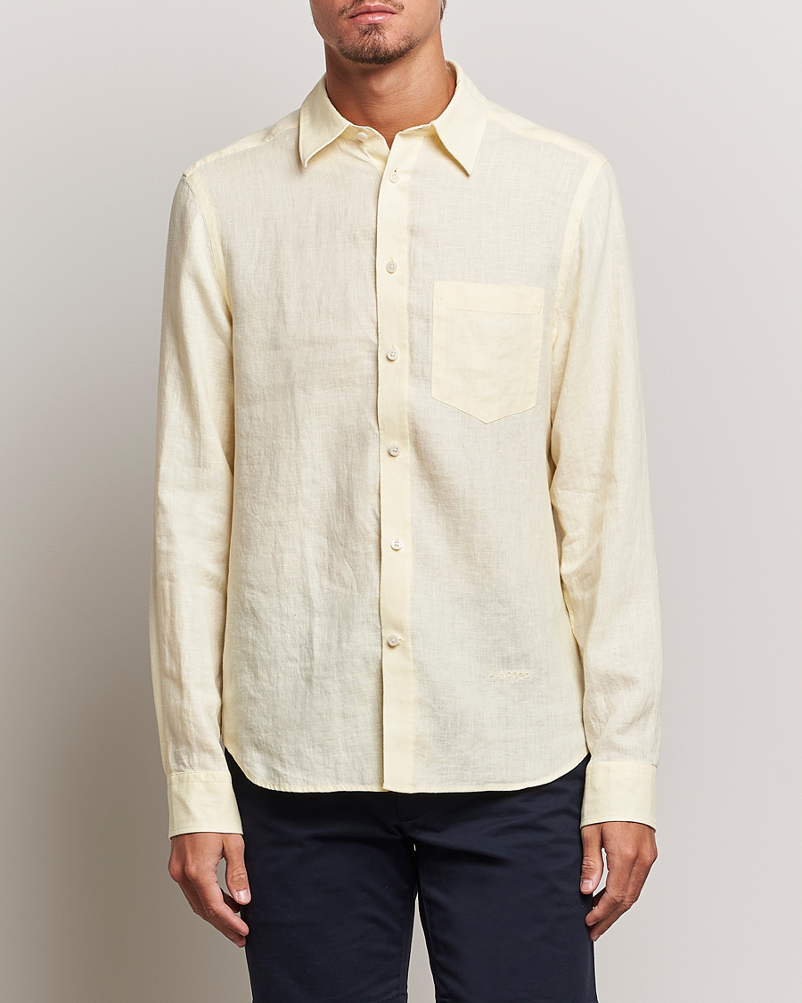 Herren |  | J.Lindeberg | Clean Linen Slim Shirt Pear Sorbet