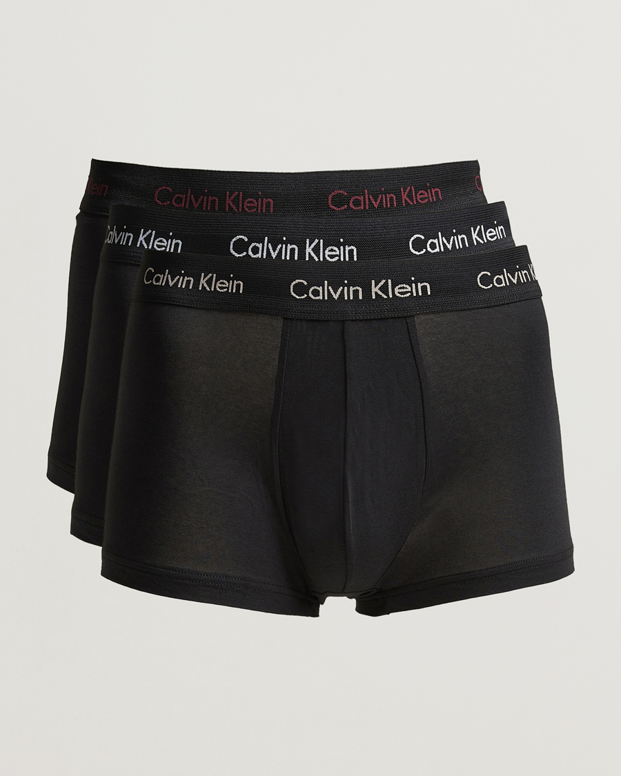 Herren | Unterwäsche | Calvin Klein | Cotton Stretch 3-Pack Low Rise Trunk Black