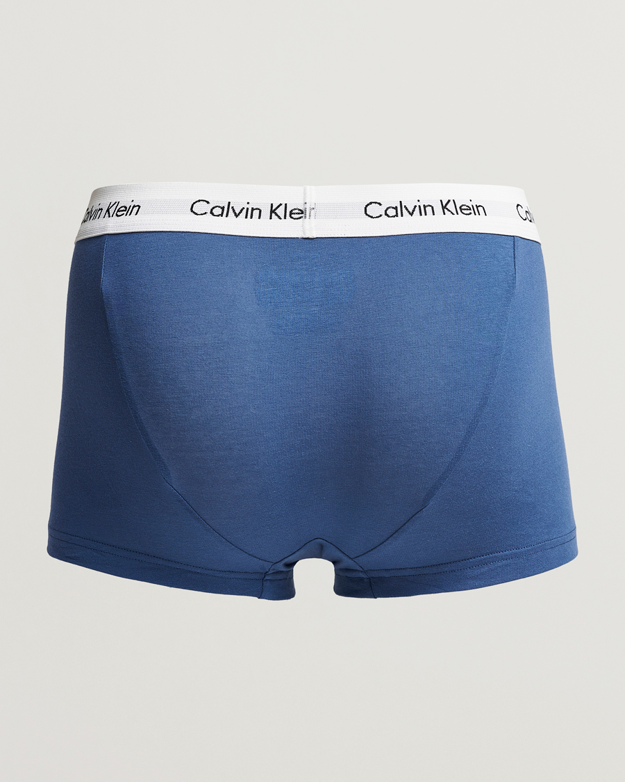 Herren | Unterwäsche | Calvin Klein | Cotton Stretch 3-Pack Low Rise Trunk Red/Sky/Blue