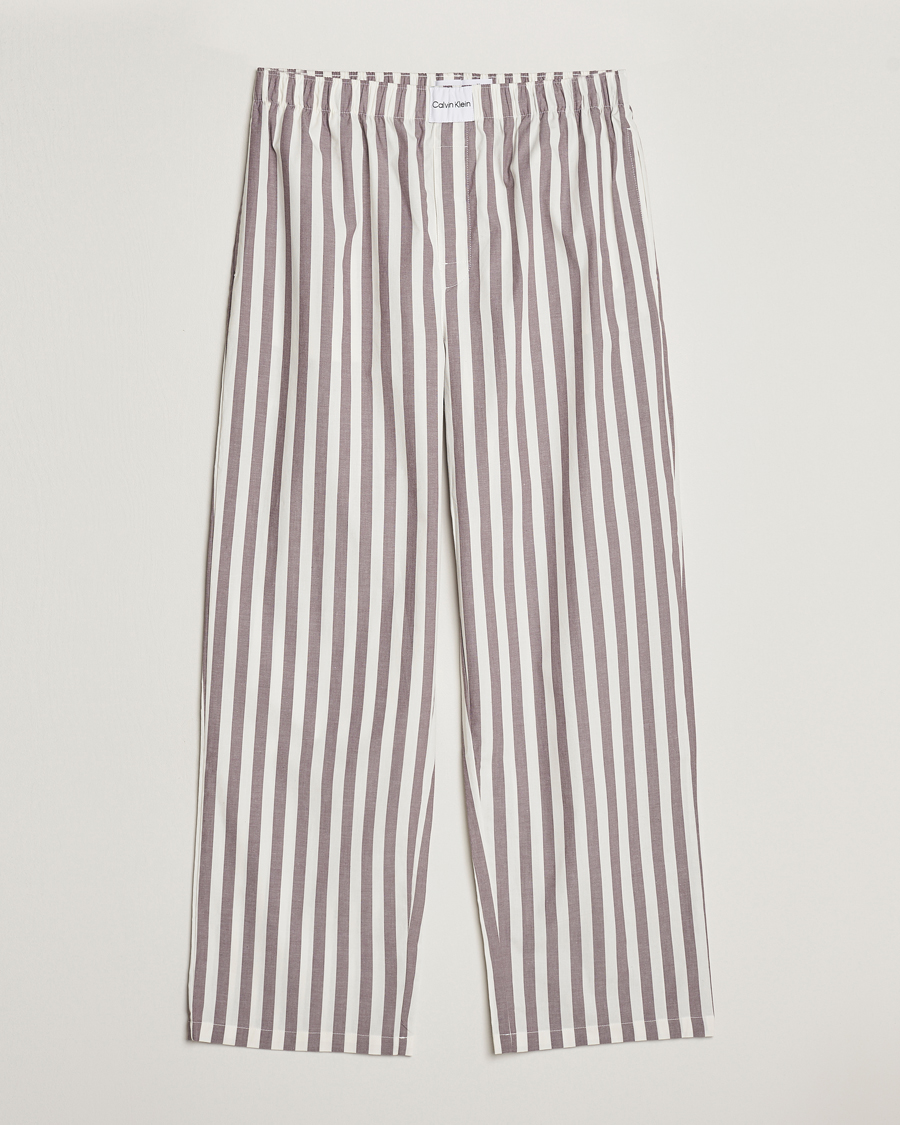 Herren | Pyjama Hosen | Calvin Klein | Cotton Striped Pyjama Pants White/Grey