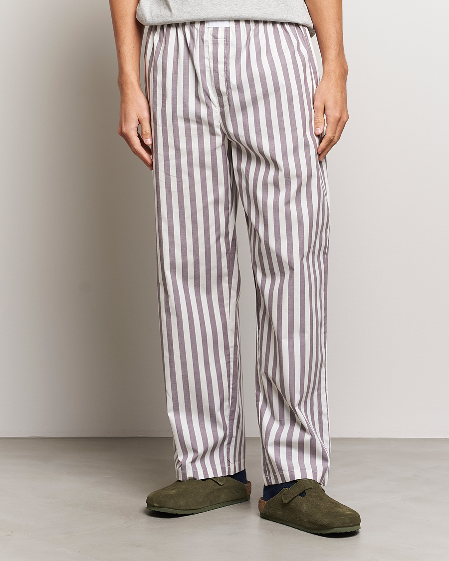 Herren | Pyjama Hosen | Calvin Klein | Cotton Striped Pyjama Pants White/Grey