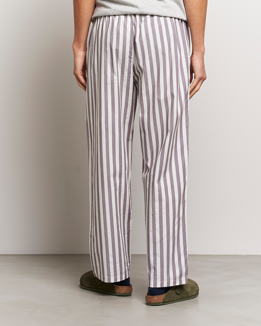 Herren | Schlafanzüge & Bademäntel | Calvin Klein | Cotton Striped Pyjama Pants White/Grey