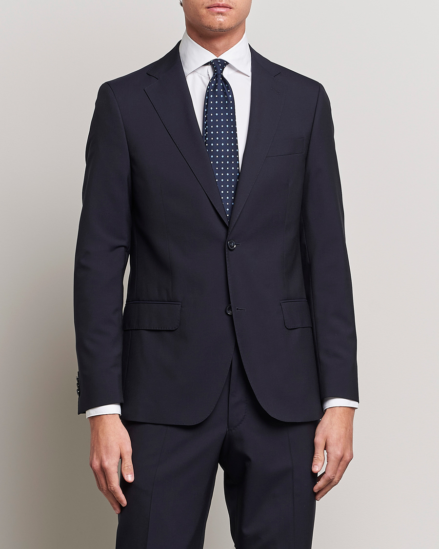 Herren | Kombi-Sakko | Oscar Jacobson | Edmund Wool Blazer Navy