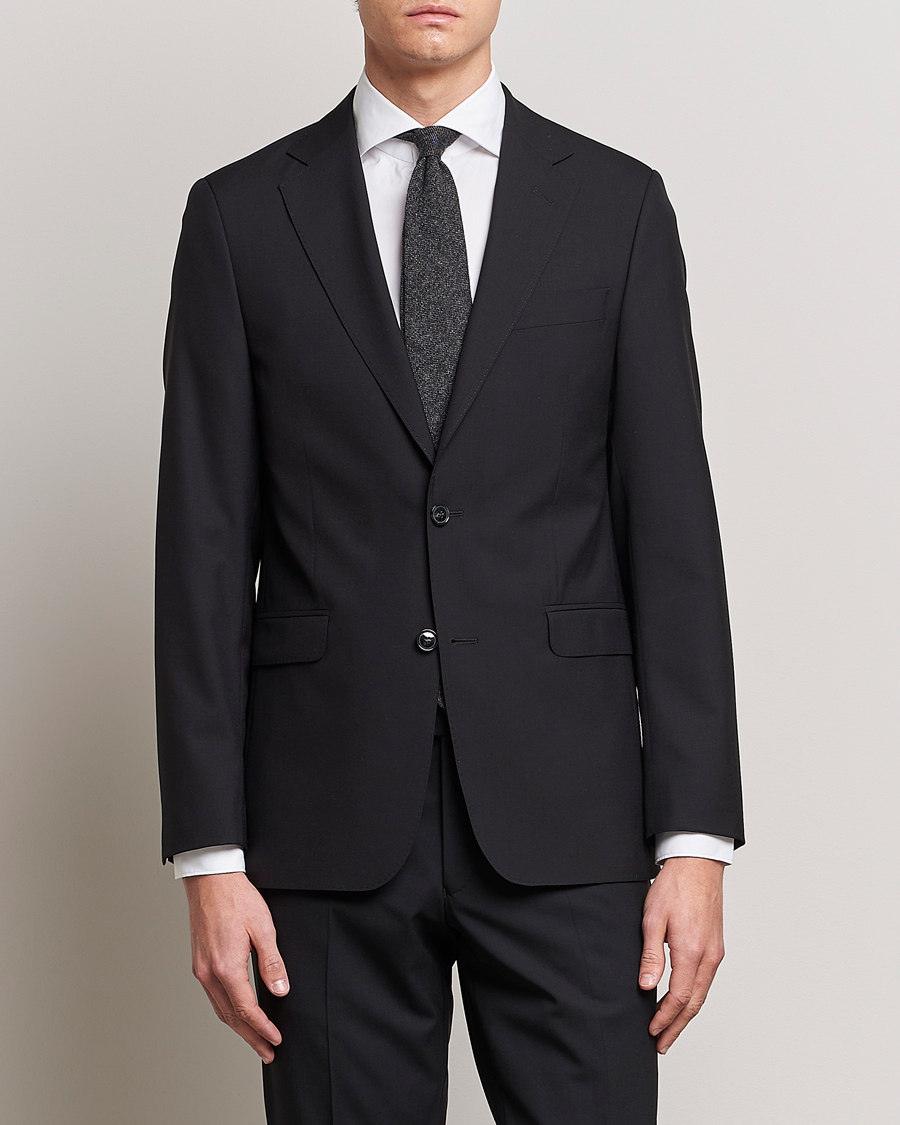 Herren | Anzüge | Oscar Jacobson | Falk Wool Blazer Black