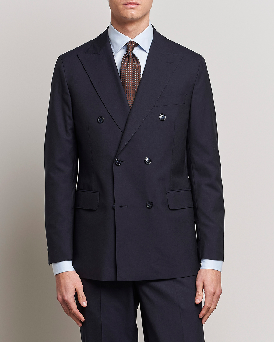 Men | Suit Jackets | Oscar Jacobson | Farris Wool Blazer Navy