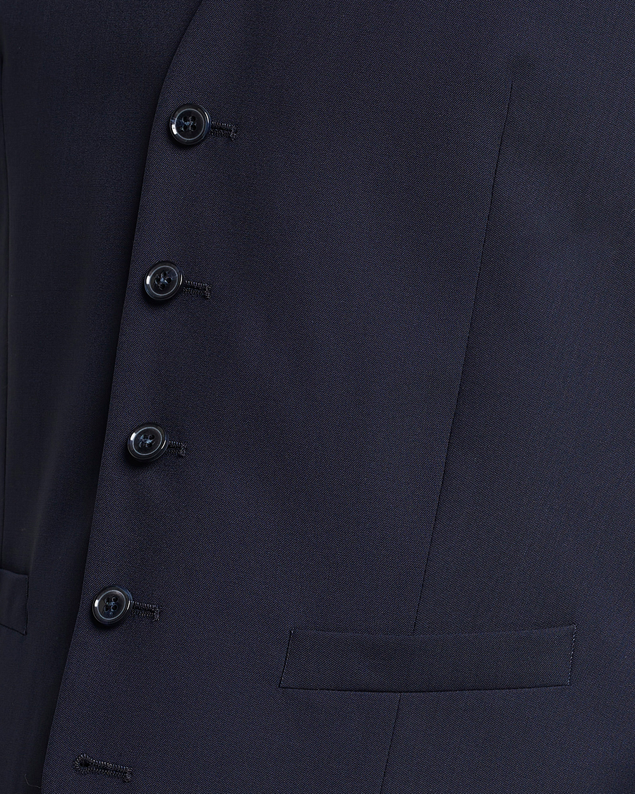 Herren | Sakkos | Oscar Jacobson | Carlo Wool Waistcoat Blue