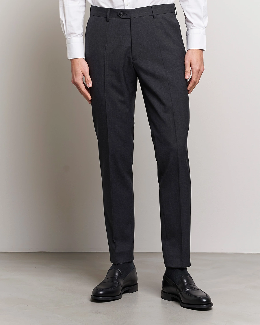 Herren | Anzughosen | Oscar Jacobson | Denz Wool Trousers Grey