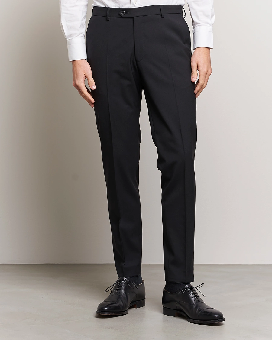 Herren | Anzughosen | Oscar Jacobson | Denz Wool Trousers Black