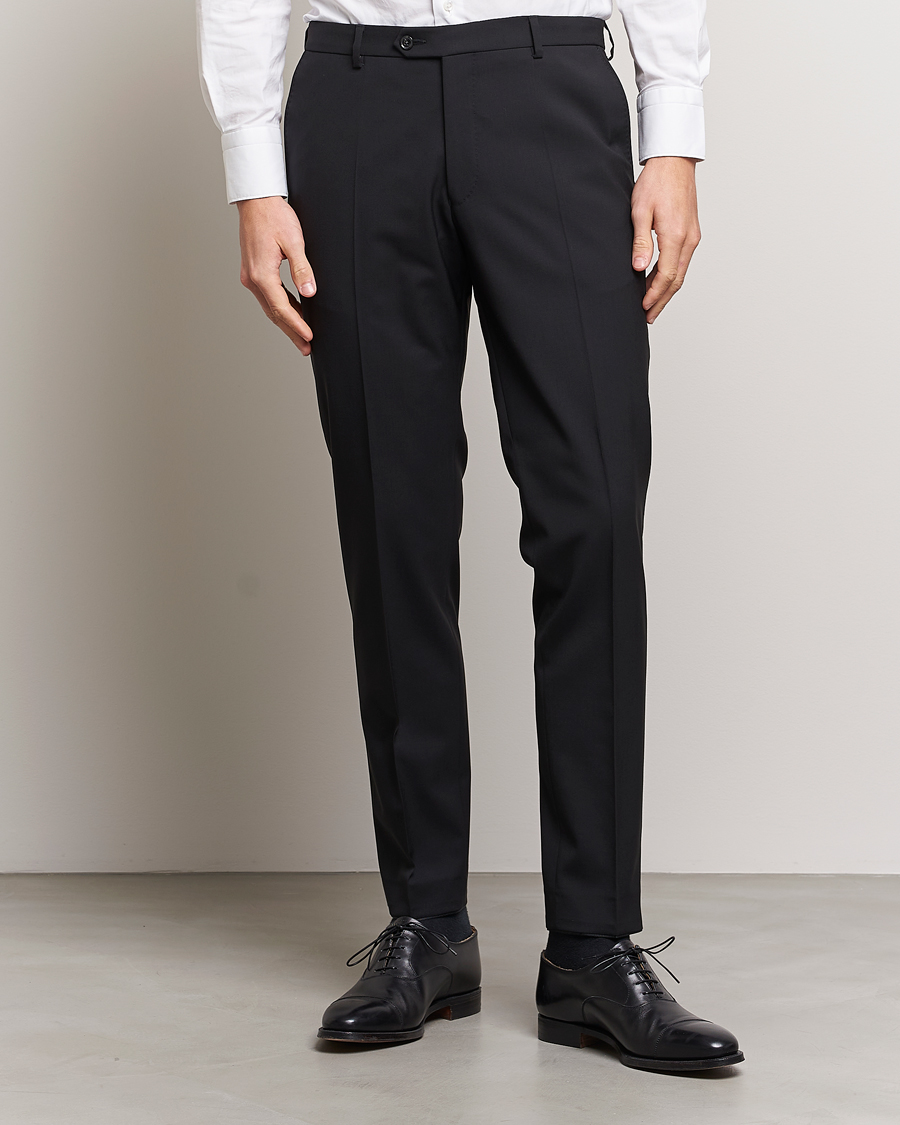 Herren | Hosen | Oscar Jacobson | Denz Wool Trousers Black