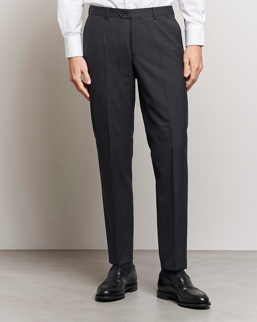 Herren | Hosen | Oscar Jacobson | Diego Wool Trousers Grey