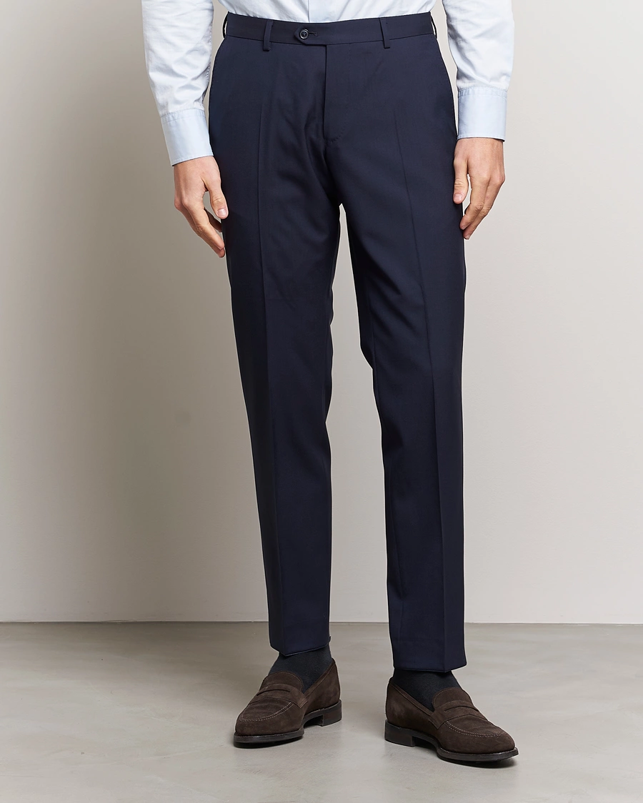 Herren | Anzughosen | Oscar Jacobson | Diego Wool Trousers Blue