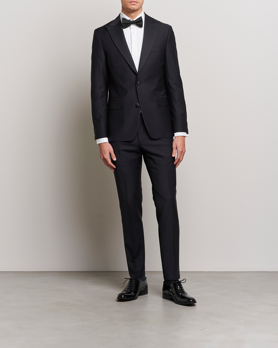 Herren | Sakkos | Oscar Jacobson | Elder Wool Tuxedo Blazer Black 44
