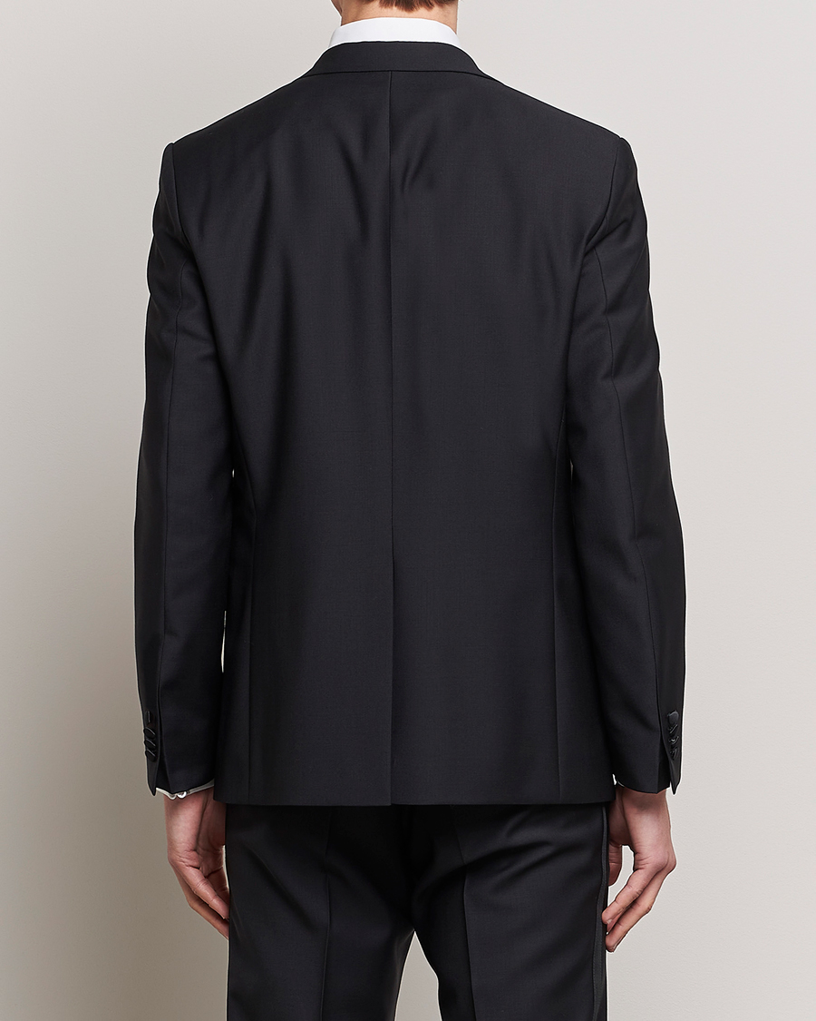 Herren | Sakkos | Oscar Jacobson | Frampton Wool Tuxedo Blazer Black