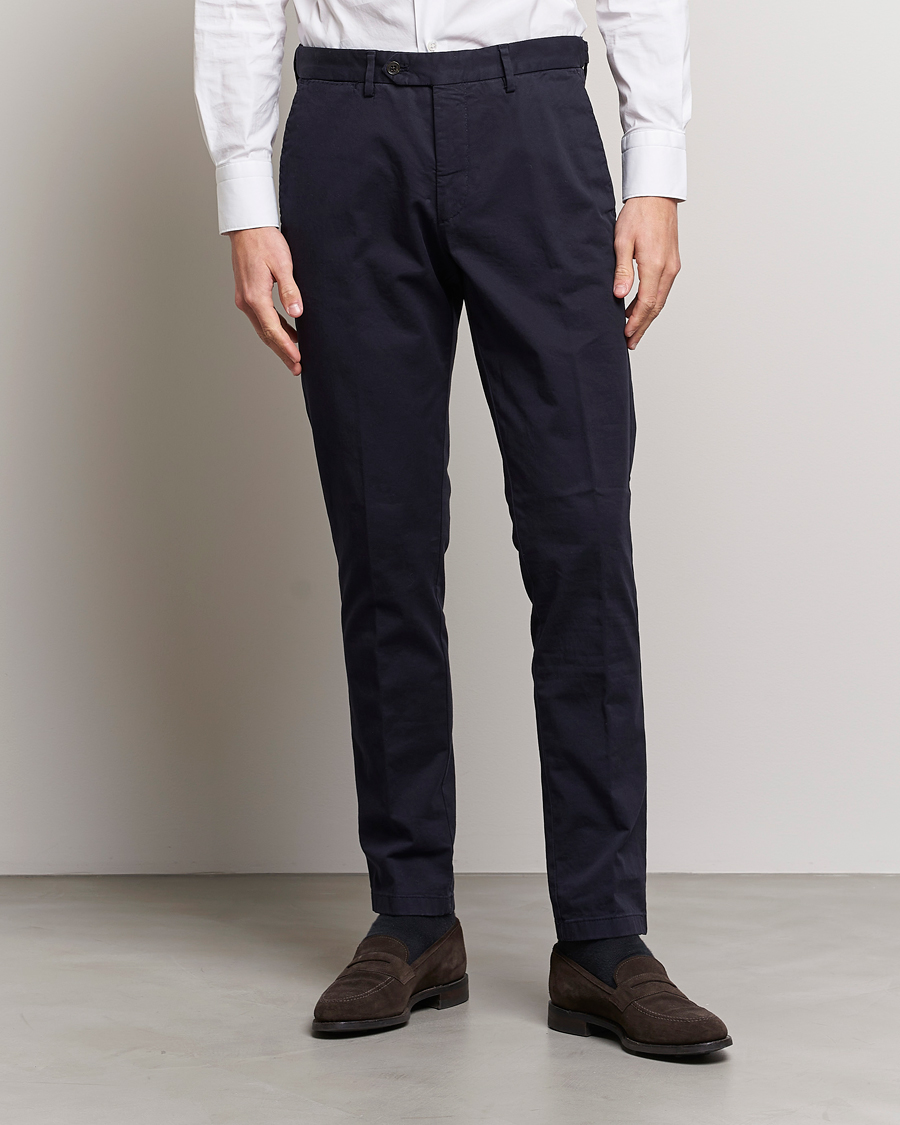 Herren | Oscar Jacobson | Oscar Jacobson | Danwick Cotton Trousers Navy