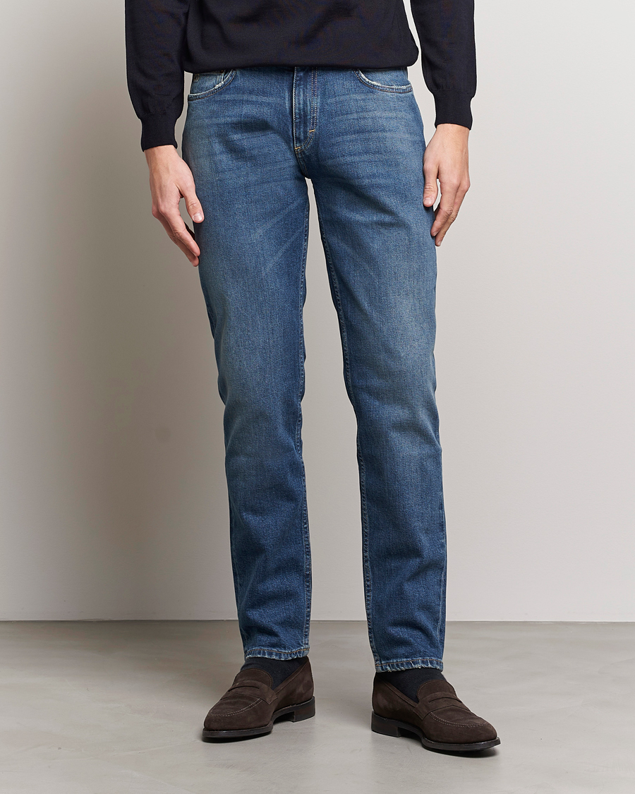 Herren | Business & Beyond | Oscar Jacobson | Albert Cotton Stretch Jeans Vintage Wash