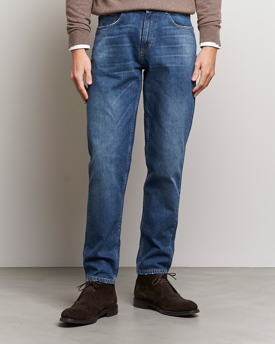 Herren | Tapered fit | Oscar Jacobson | Karl Cotton Stretch Jeans Vintage Wash
