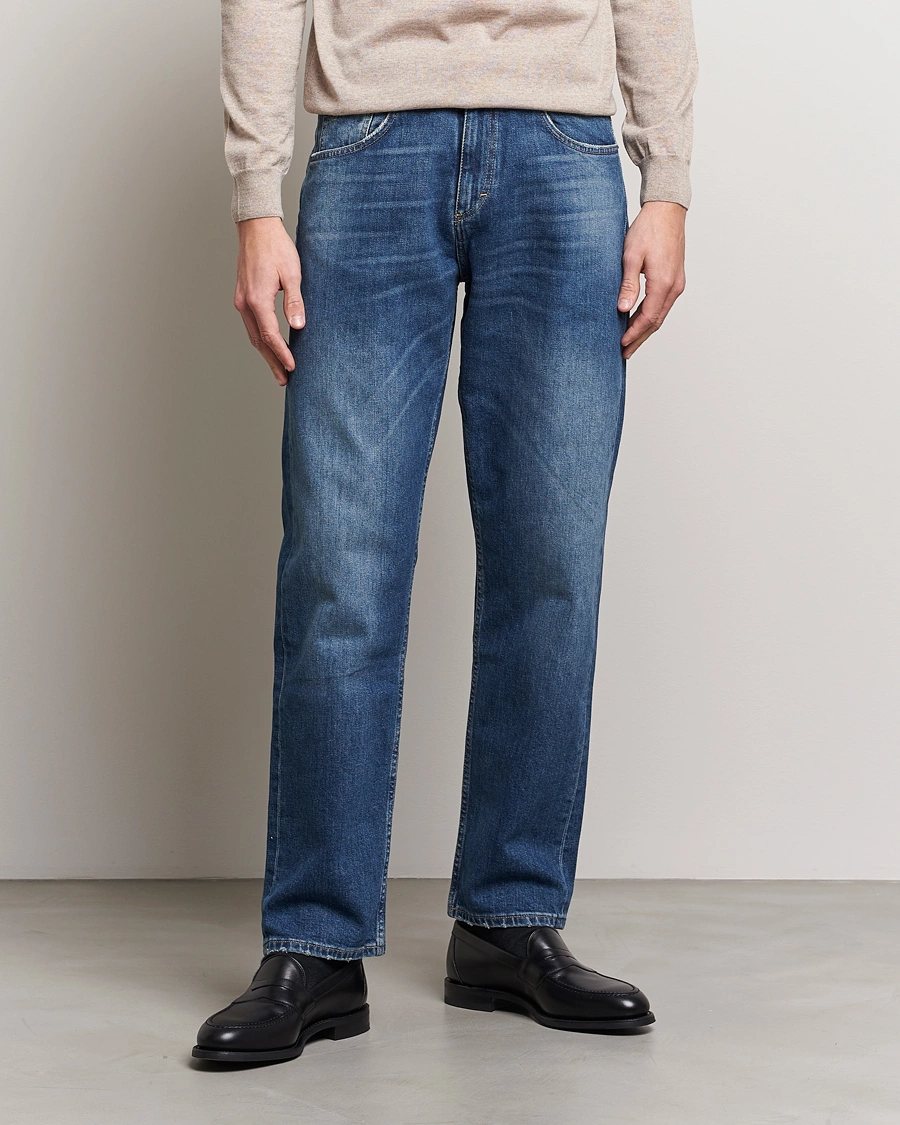 Herren |  | Oscar Jacobson | Johan Cotton Stretch Jeans Vintage Wash