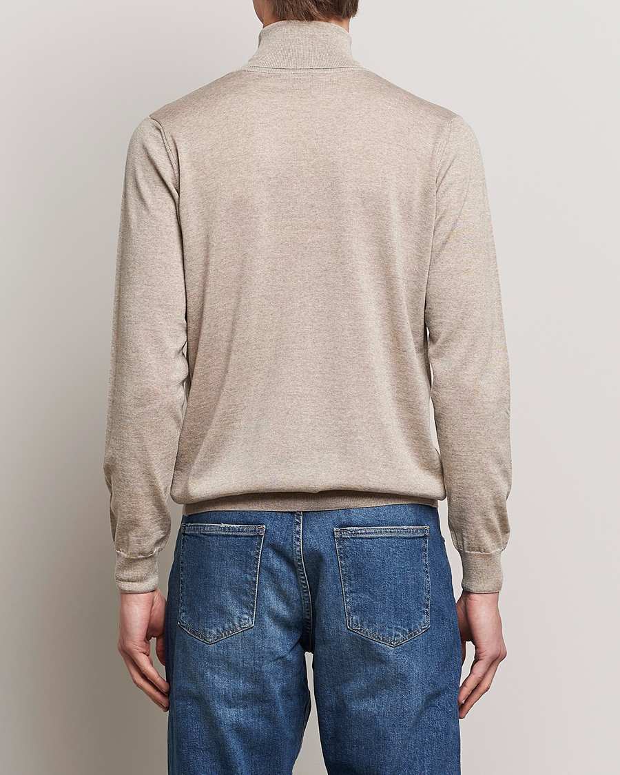 Herren | Pullover | Oscar Jacobson | Cole Merino Wool Rollneck Beige