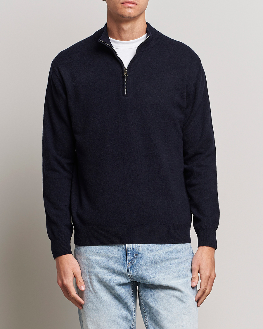 Herren |  | Oscar Jacobson | Patton Wool Half-Zip Navy