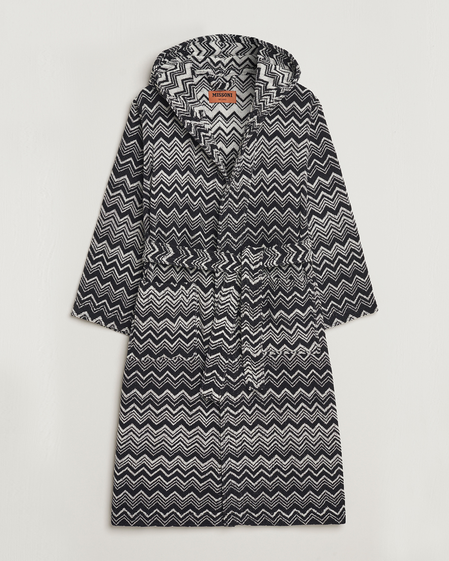Herren | Schlafanzüge & Bademäntel | Missoni Home | Keith Bathrobe Grey/Black