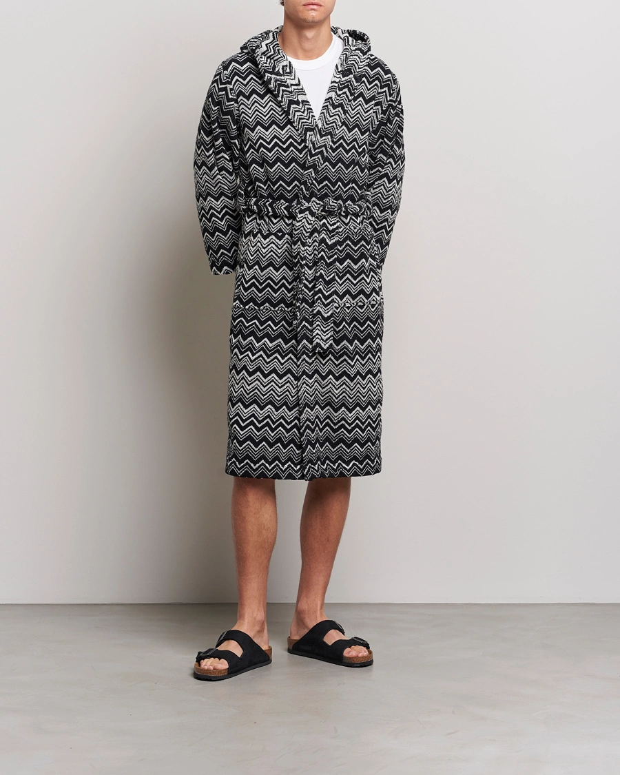 Herren | Schlafanzüge & Bademäntel | Missoni Home | Keith Bathrobe Grey/Black
