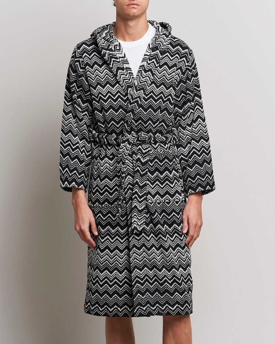 Herren | Morgenmantel | Missoni Home | Keith Bathrobe Grey/Black