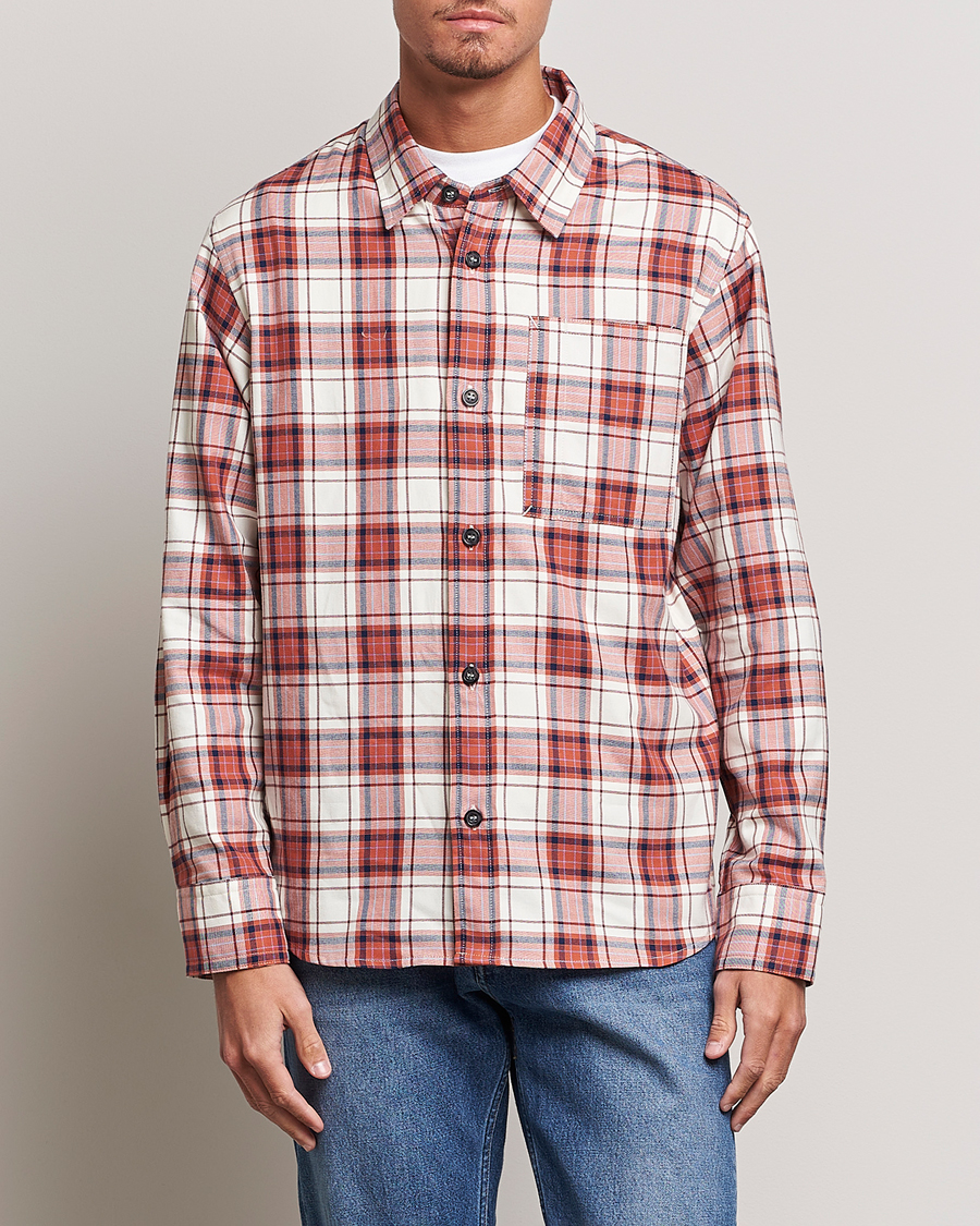 Herren |  | A.P.C. | Graham Checked Overshirt Ecru/Red