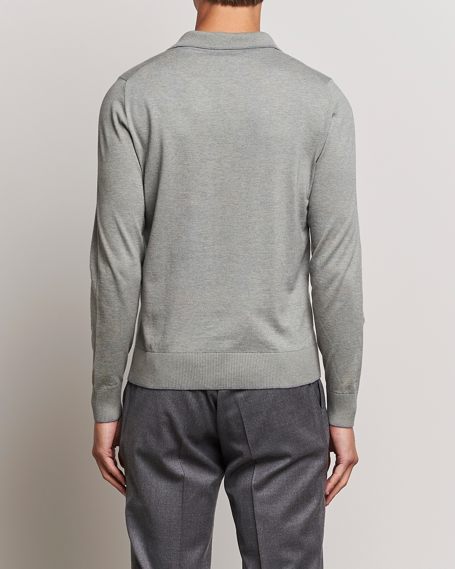 Herren | Pullover | Brioni | Cashmere Blend Long Sleeve Polo Sage
